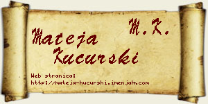Mateja Kucurski vizit kartica